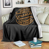 Charlie Kirk Memorial Throw Blanket Vintage The Man The Myth The Legend - Wonder Print Shop