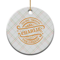 Charlie Kirk Memorial Ceramic Ornament Vintage The Man The Myth The Legend - Wonder Print Shop