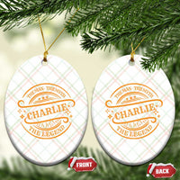 Charlie Kirk Memorial Ceramic Ornament Vintage The Man The Myth The Legend - Wonder Print Shop