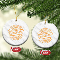 Charlie Kirk Memorial Ceramic Ornament Vintage The Man The Myth The Legend - Wonder Print Shop