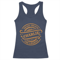 Charlie Kirk Memorial Racerback Tank Top Vintage The Man The Myth The Legend - Wonder Print Shop