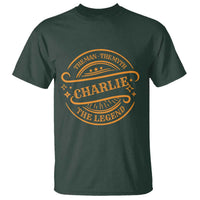 Charlie Kirk Memorial T Shirt Vintage The Man The Myth The Legend - Wonder Print Shop