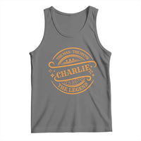 Charlie Kirk Memorial Tank Top Vintage The Man The Myth The Legend - Wonder Print Shop
