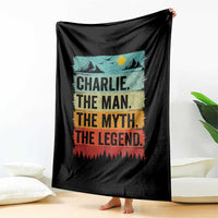Charlie The Man The Myth The Legend Throw Blanket Retro Vintage - Wonder Print Shop
