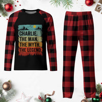 Charlie The Man The Myth The Legend Plaid Pajama Set Retro Vintage - Wonder Print Shop