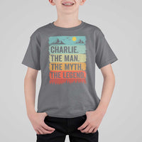Charlie The Man The Myth The Legend T Shirt For Kid Retro Vintage - Wonder Print Shop