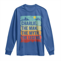 Charlie The Man The Myth The Legend Long Sleeve Shirt Retro Vintage - Wonder Print Shop