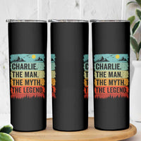 Charlie The Man The Myth The Legend Skinny Tumbler Retro Vintage - Wonder Print Shop