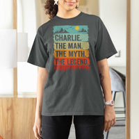Charlie The Man The Myth The Legend T Shirt For Women Retro Vintage - Wonder Print Shop