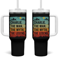 Charlie The Man The Myth The Legend Tumbler With Handle Retro Vintage - Wonder Print Shop