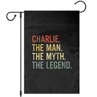 Retro Charlie The Man The Myth The Legend Garden Flag - Wonder Print Shop