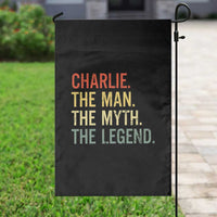 Retro Charlie The Man The Myth The Legend Garden Flag - Wonder Print Shop