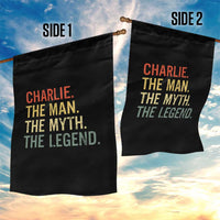 Retro Charlie The Man The Myth The Legend Garden Flag - Wonder Print Shop