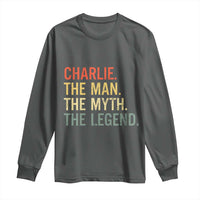 Retro Charlie The Man The Myth The Legend Long Sleeve Shirt - Wonder Print Shop