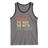 Retro Charlie The Man The Myth The Legend Tank Top - Wonder Print Shop