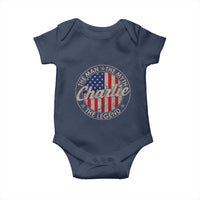 Charlie The Man The Myth The Legend Baby Onesie Retro Vintage American Flag - Wonder Print Shop
