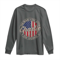 Charlie The Man The Myth The Legend Long Sleeve Shirt Retro Vintage American Flag - Wonder Print Shop