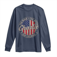 Charlie The Man The Myth The Legend Long Sleeve Shirt Retro Vintage American Flag - Wonder Print Shop