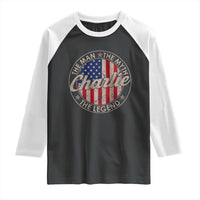 Charlie The Man The Myth The Legend Raglan Shirt Retro Vintage American Flag - Wonder Print Shop