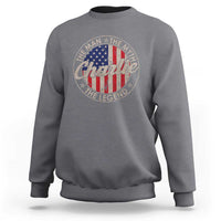 Charlie The Man The Myth The Legend Sweatshirt Retro Vintage American Flag - Wonder Print Shop