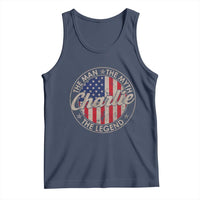 Charlie The Man The Myth The Legend Tank Top Retro Vintage American Flag - Wonder Print Shop