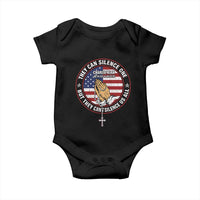Charlie Kirk Memorial Baby Onesie Retro American Flag - Wonder Print Shop