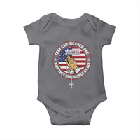 Charlie Kirk Memorial Baby Onesie Retro American Flag - Wonder Print Shop