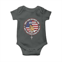 Charlie Kirk Memorial Baby Onesie Retro American Flag - Wonder Print Shop
