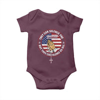 Charlie Kirk Memorial Baby Onesie Retro American Flag - Wonder Print Shop