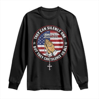 Charlie Kirk Memorial Long Sleeve Shirt Retro American Flag - Wonder Print Shop
