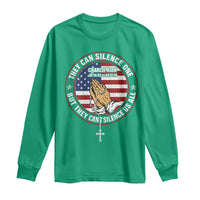 Charlie Kirk Memorial Long Sleeve Shirt Retro American Flag - Wonder Print Shop