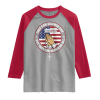 Charlie Kirk Memorial Raglan Shirt Retro American Flag - Wonder Print Shop