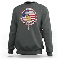 Charlie Kirk Memorial Sweatshirt Retro American Flag - Wonder Print Shop