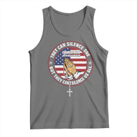 Charlie Kirk Memorial Tank Top Retro American Flag - Wonder Print Shop