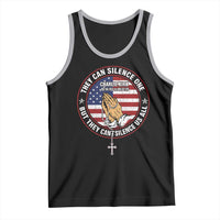 Charlie Kirk Memorial Tank Top Retro American Flag - Wonder Print Shop
