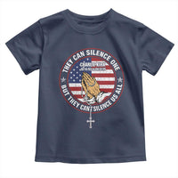 Charlie Kirk Memorial Toddler T Shirt Retro American Flag - Wonder Print Shop
