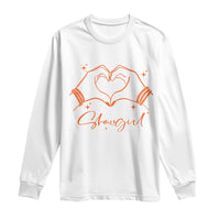 Heart Hands Showgirl Long Sleeve Shirt Girl Vintage 70's 80's Trendy Apparel - Wonder Print Shop