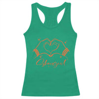 Heart Hands Showgirl Racerback Tank Top Girl Vintage 70's 80's Trendy Apparel - Wonder Print Shop