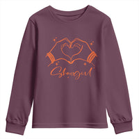 Heart Hands Showgirl Youth Sweatshirt Girl Vintage 70's 80's Trendy Apparel - Wonder Print Shop
