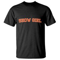 Showgirl T Shirt Retro Vintage Varsity Sports Orange Text - Wonder Print Shop