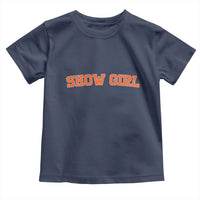 Showgirl Toddler T Shirt Retro Vintage Varsity Sports Orange Text - Wonder Print Shop