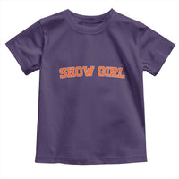 Showgirl Toddler T Shirt Retro Vintage Varsity Sports Orange Text - Wonder Print Shop