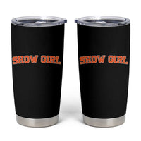 Showgirl Tumbler Cup Retro Vintage Varsity Sports Orange Text - Wonder Print Shop