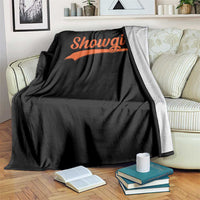 Showgirl Throw Blanket Varsity Script Vintage Sports Jersey Style - Wonder Print Shop