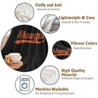 Showgirl Throw Blanket Varsity Script Vintage Sports Jersey Style - Wonder Print Shop