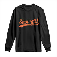 Showgirl Long Sleeve Shirt Varsity Script Vintage Sports Jersey Style - Wonder Print Shop