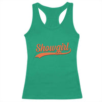 Showgirl Racerback Tank Top Varsity Script Vintage Sports Jersey Style - Wonder Print Shop