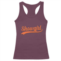 Showgirl Racerback Tank Top Varsity Script Vintage Sports Jersey Style - Wonder Print Shop