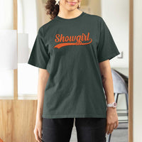 Showgirl T Shirt For Women Varsity Script Vintage Sports Jersey Style - Wonder Print Shop