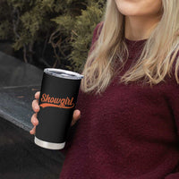 Showgirl Tumbler Cup Varsity Script Vintage Sports Jersey Style - Wonder Print Shop